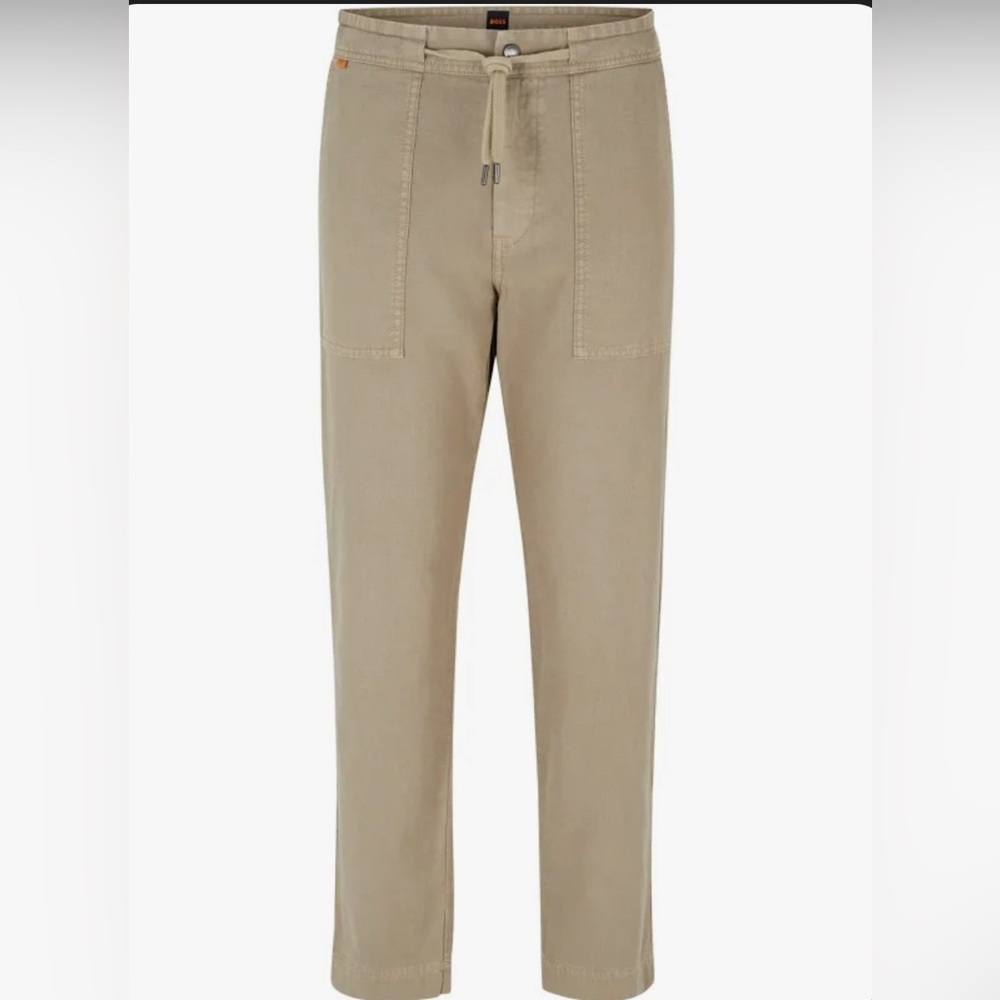 Boss Cabana Linen Pants with Waist Drawstring Size 48